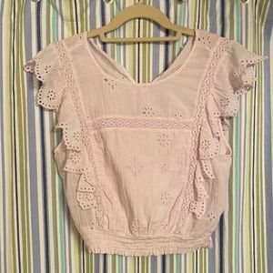 Aerie blouse (S) baby pink
